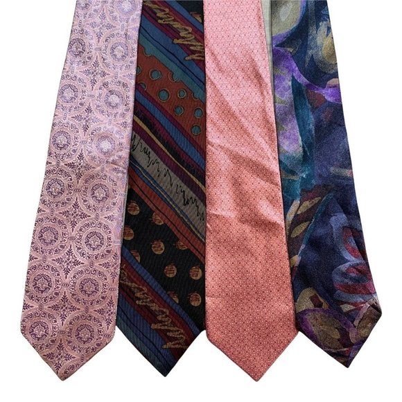 Sean John Other - Sean John Lot of Four (4) Men's Ties 100% Silk 4.00 Width Geometric Abstract